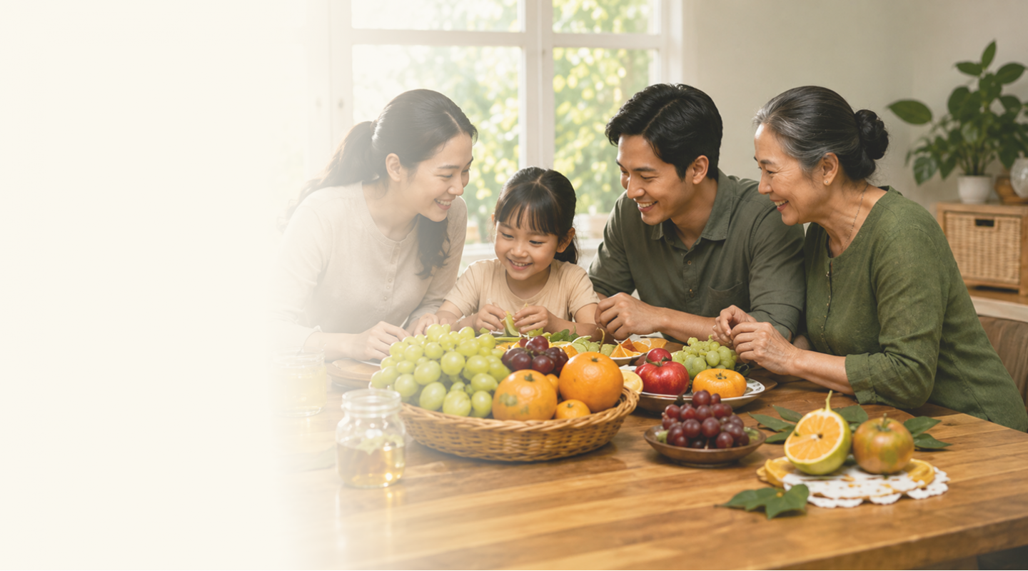 Nhà có quả, nhà có thêm một chút lành.